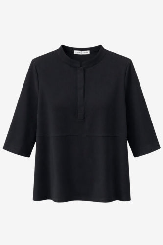 Damiana stretch technical jersey top | Black