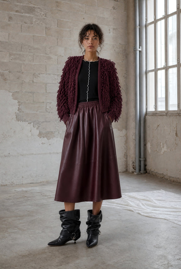 Fancy cardigan 3011 | Bordeaux