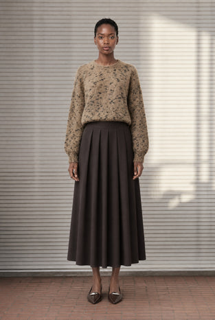 Mercedes skirt technical jersey | Chocolate