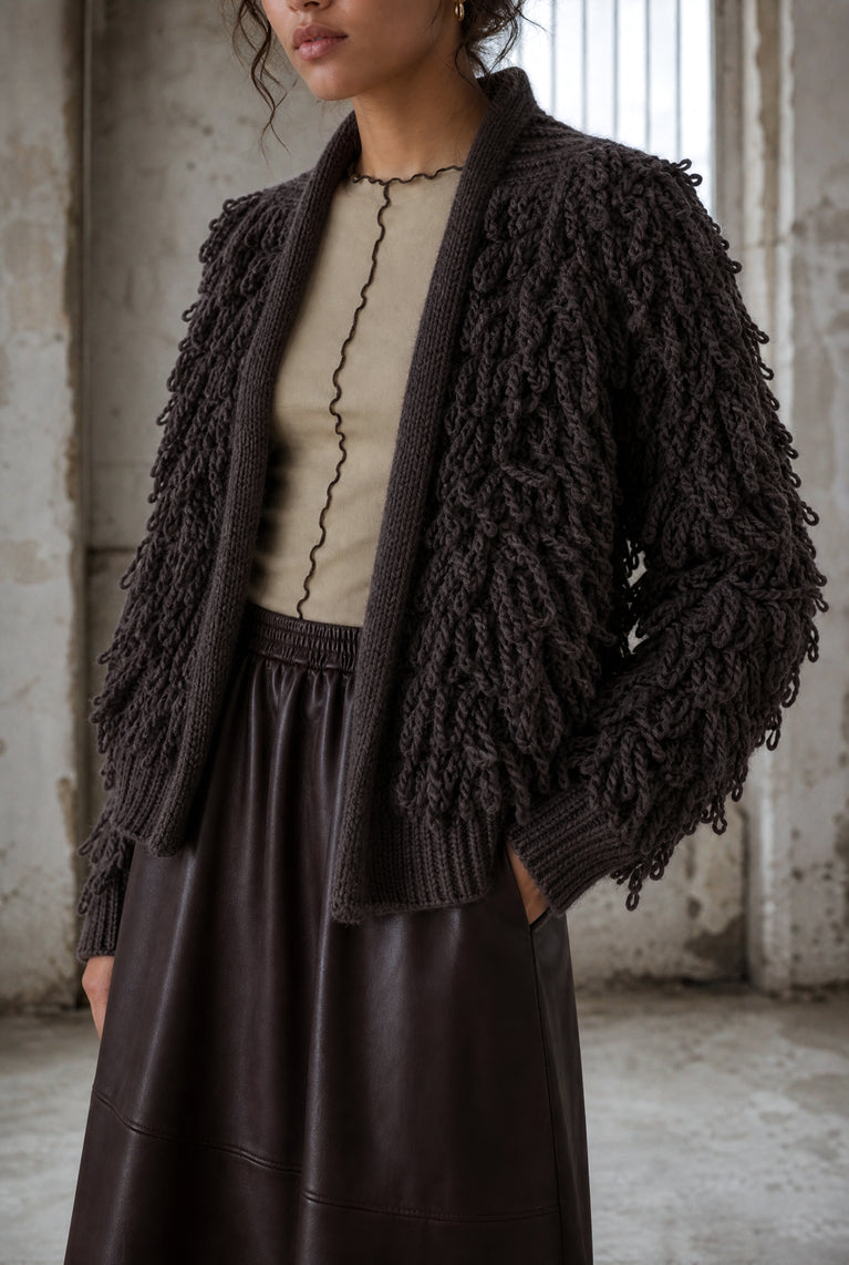 Fancy cardigan 3011 | Brown