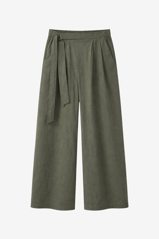 Fuel cotton pleated pants | Army