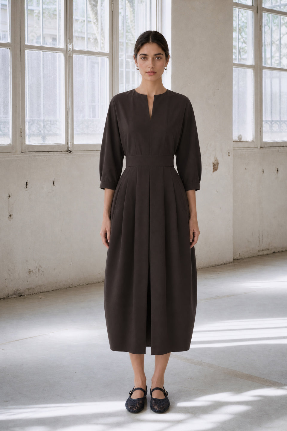 Gaara dress technical jersey | Chocolate
