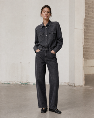Jessie every-wear Baggy jeans | Faded Black