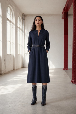 Lalla dress technical jersey | Blue