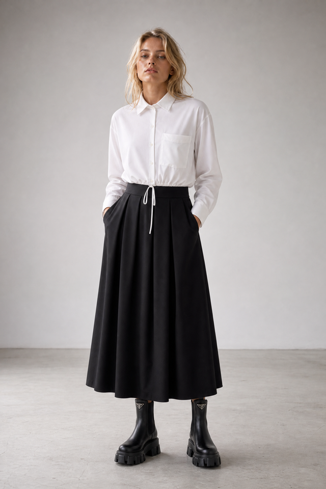 Carmen blouse technical jersey | White