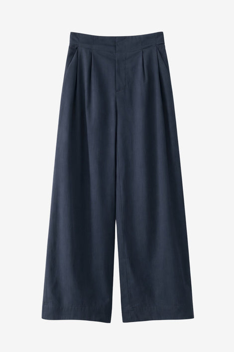 Harlow cotton fancy pants | Navy