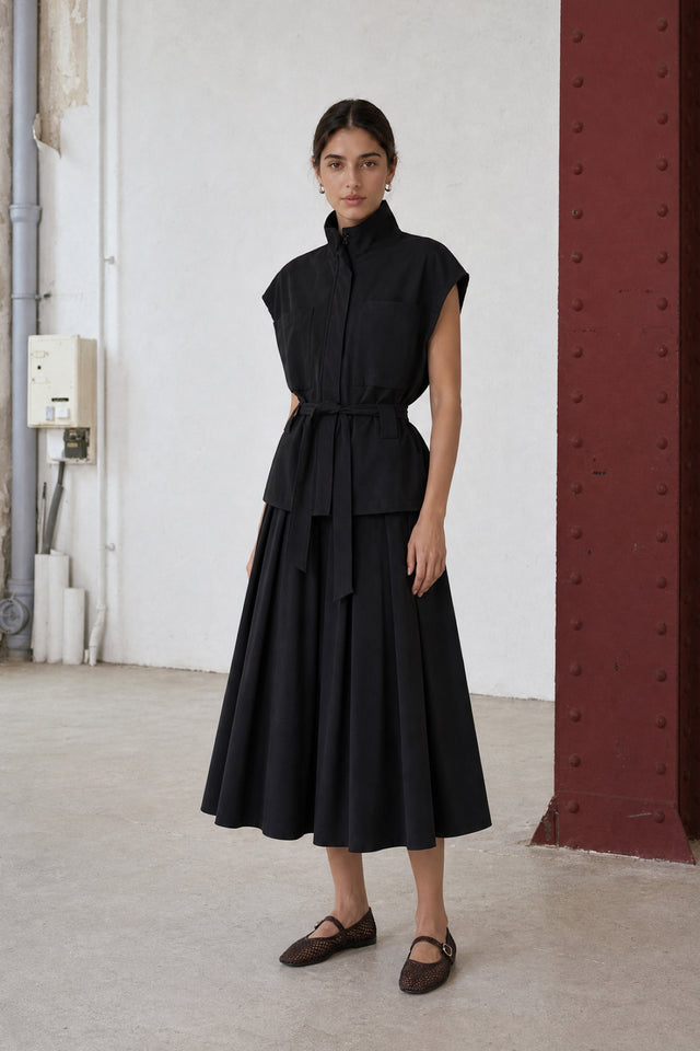 Heide skirt technical jersey | Black