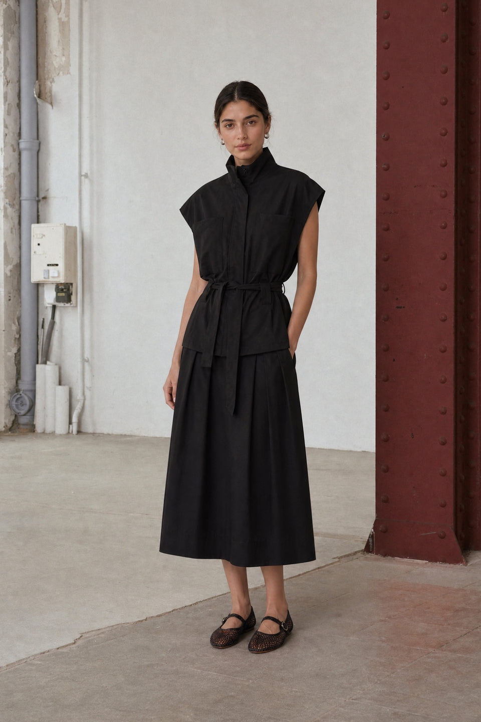 Heide skirt technical jersey | Black