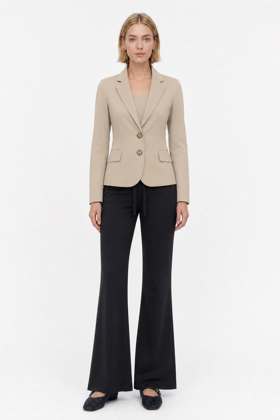 Atina Blazer Technical Jersey | Sand