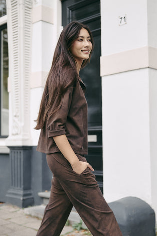 Angelika top technical jersey | Brown