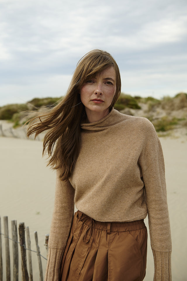 Pullover viscose NB2275 | Beige Melange