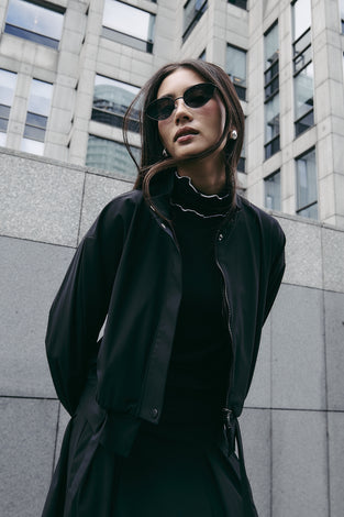 Janice viscose top | Black White