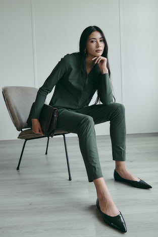 Veronica blouse technical jersey | Army