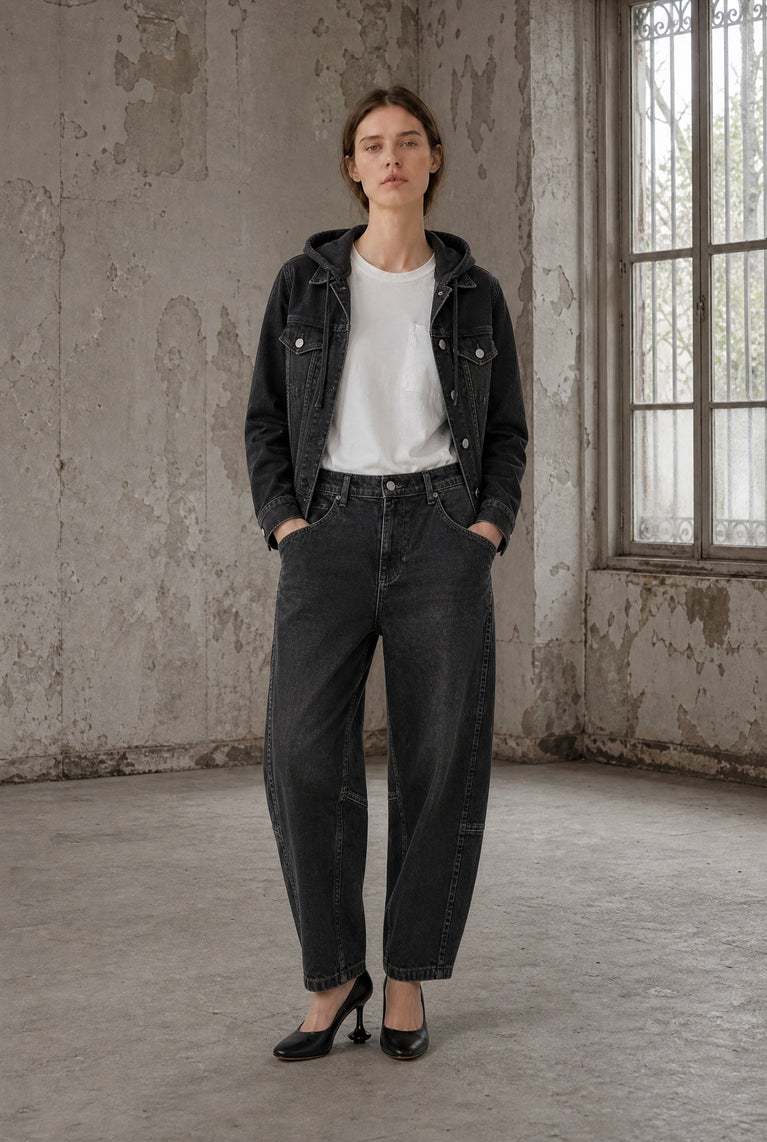 Jessie faded hood jacket | Faded Black