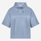 Florian eco-leather top | Light Blue