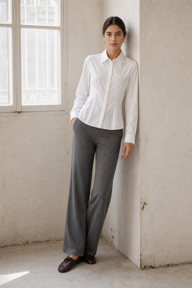 Marcellina blouse technical jersey | White