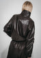 Nerina eco leather bomber jacket | Dark Brown