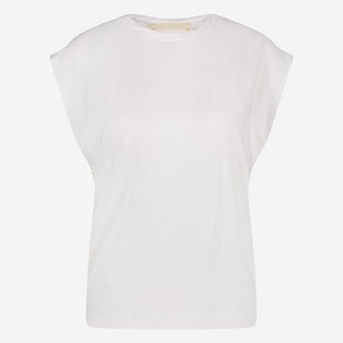 Maria strech viscose logo top | White