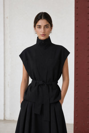 Patricia vest technical jersey | Black