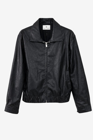 Pola eco leather bomber jacket | Black