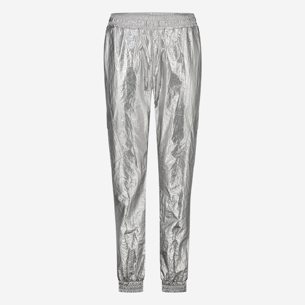 Alex silver shine foil pants | Silver