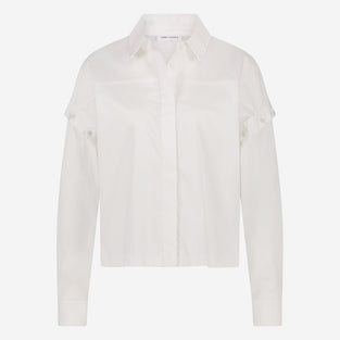 Faro cotton poplin blouse | White