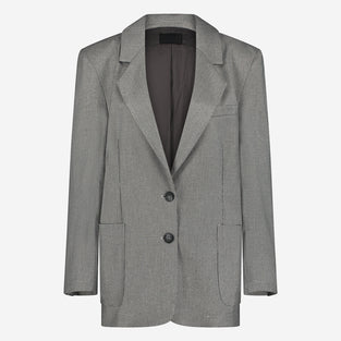 Lennard Oversize Blazer | Grey Silver