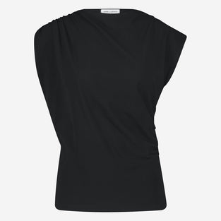 Nelly strech technical jersey top | Black