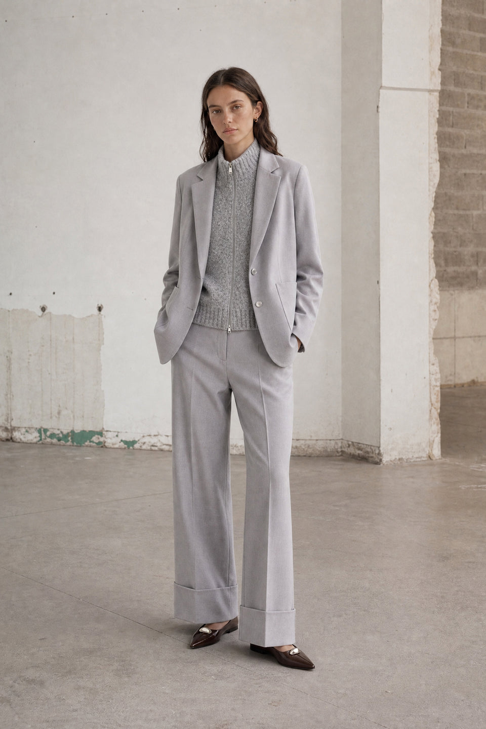Sirmione viscose flair pants | Grigio
