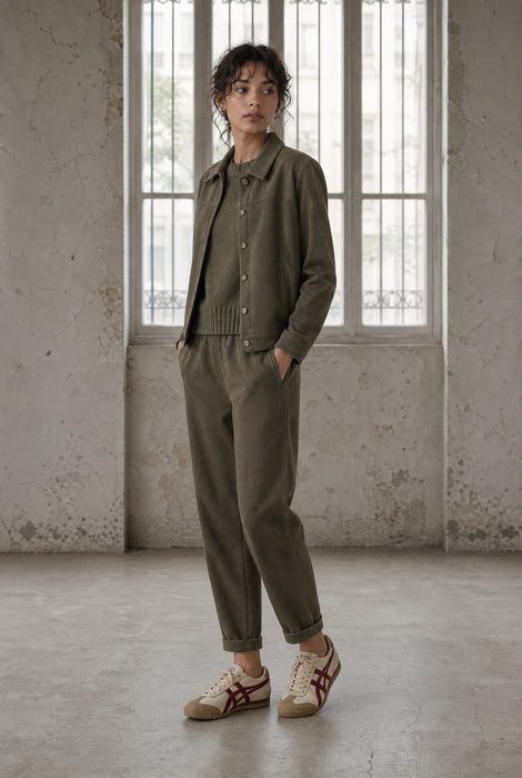 Danny skuba velvet pants | Army