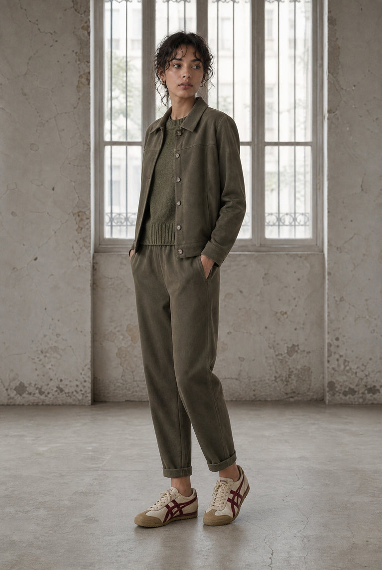 Danny skuba velvet pants | Army