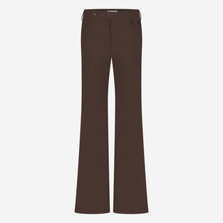 Angela Pants Technical Jersey | Dark Brown