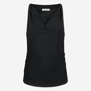 Marika stretch technical jersey top | Black