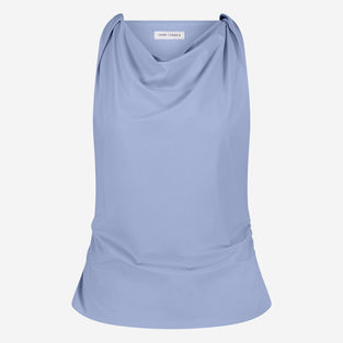 Marika stretch technical jersey top | Mid Blue