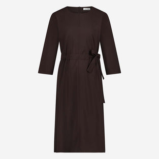 Marlou Dress Technical Jersey | Dark Brown