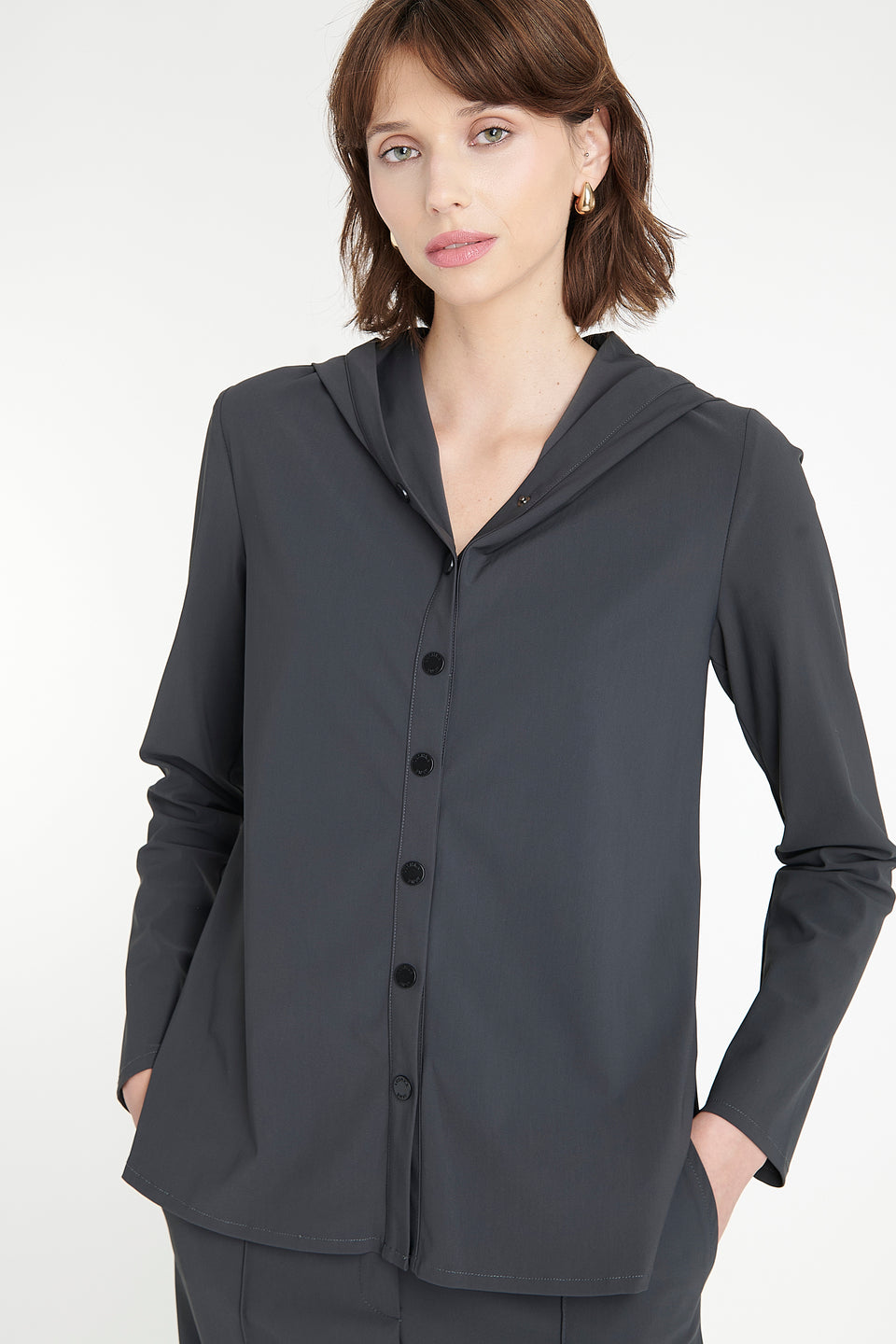 Veronica blouse technical jersey | Grey