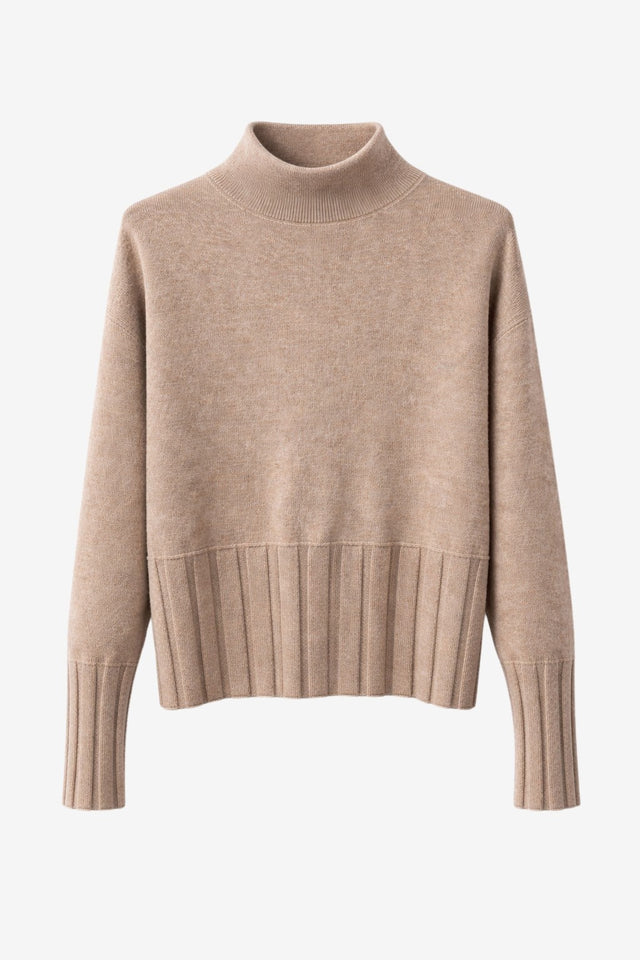 Viscose seamless dyed pullover NB2275 | Camel