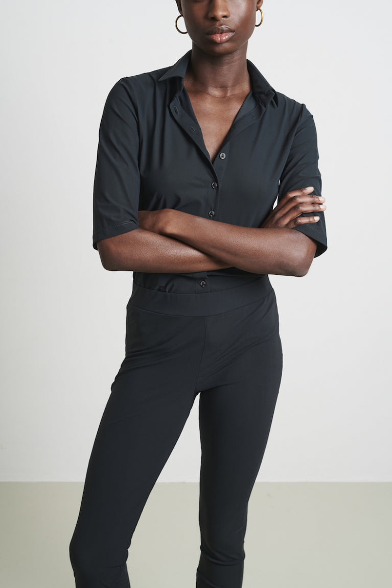 Blouse Betty easy wear Technical Jersey | Grigio Notte