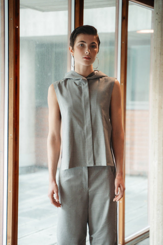 Lassy viscose pants | Light grey