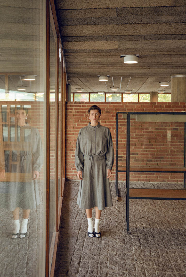 Ian viscose jacket | Light grey