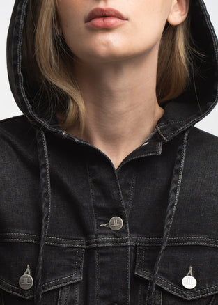 Jessie faded hood jacket | Faded Black