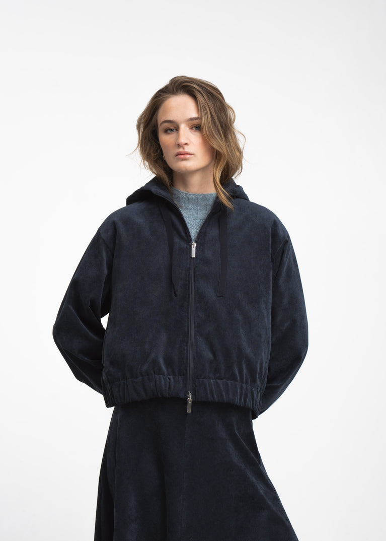Golia jeans hoodie bomber | Blue