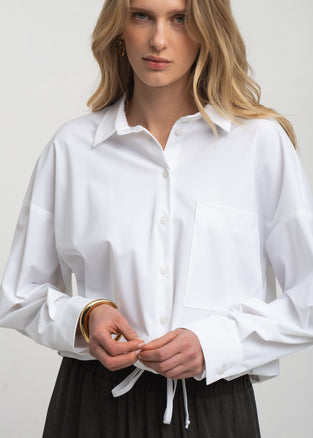 Carmen blouse technical jersey | White