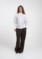 Bree cotton poplin blouse | White