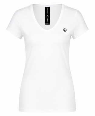 T shirt V Neck Easy Wear Organic Cotton | White