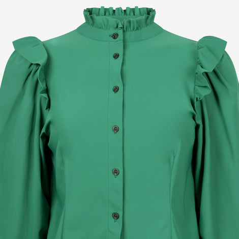 Kim Blouse Technical Jersey | Green